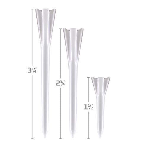 Izzo Plastic Golf Tees (100 Pack) - color: White, style: 2.75 Inches