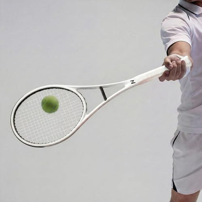 58 sq in Sweet Spot Trainer Tennis Racket, Precision Contact Training Racquet for Cleaner Hits, Timing and Control, Ball Machine and Repetition Practice, Match-Transfer Training Racket - color: Ivory