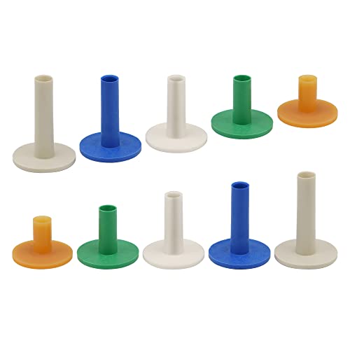 Golf Rubber Tees Practice Training, Driving Putting Chipping Range Mixed Size, Excellent Effect Used with Golf mats and Golf nets, Suitable for Indoor Outdoor Backyard Home Office - color: 10 PCs