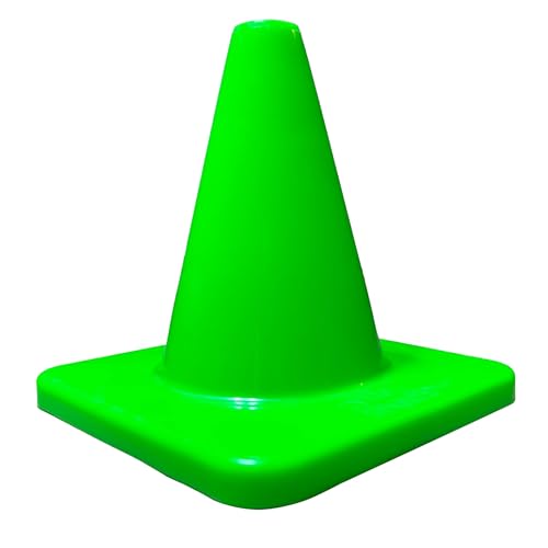 LVL10 Pro Training Cones - 6" Soccer Training Cones for Sports - for Basketball, Football, Basketball and Agility Drills - Soccer Field Markers That Won't Crack, Slide or Fly - color: Neon Green, style: 20 Pack