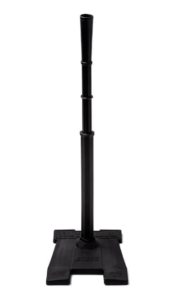 Power Batting Tee - Fully Adjustable Stem for Baseball and Softball Players, Black
