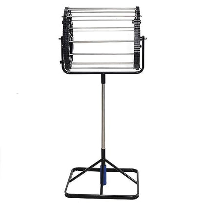2 in 1 Tennis Ball Picker, 55 Large Capacity Stainless Steel Balls Receiver Pick Up Rollers Tool Tennis Ball Picker Saver Grabber Black Automatic Tennis Ball Pick Up Hopper