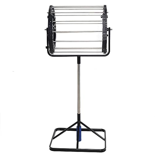 2 in 1 Tennis Ball Picker, 55 Large Capacity Stainless Steel Balls Receiver Pick Up Rollers Tool Tennis Ball Picker Saver Grabber Black Automatic Tennis Ball Pick Up Hopper
