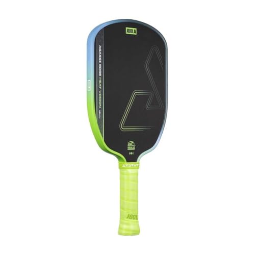 JOOLA Agassi Heat Vision 16mm Pickleball Paddle - New Shape w/Extended Sweet Spot - Textured Carbon Fiber Surface for Spin - SK Film for Less Vibration - USAP Approved - NFC Chip Enabled - color: Charge Surge Green, size: Agassi - 16mm