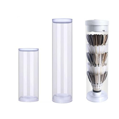 Yiju Shuttlecock Storage Tube Badminton Ball Holder Compact, Reusable, Equipment Supplies Container Badminton Ball Organizer Clear - size: Medium