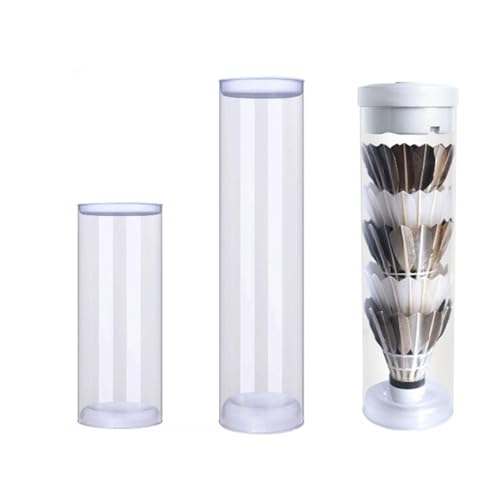 kowaku Shuttlecock Storage Tube Transparent Durability Accessories Portable Reusable Badminton Ball Holder Badminton Ball Organizer - size: Medium