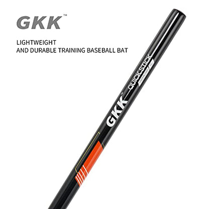 GKK Baseball Softball Bat Series Baseball Hitting Swing Trainer Aluminium Fungo Bat Batting Practice Bat for Youth Adult Kids Baseball Training Equipment - color: Baseball bats 30in/12oz black