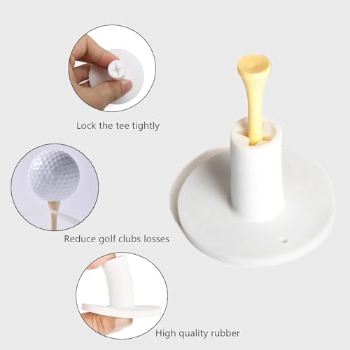 Brccee AC Rubber Golf Tees for Mats, Driving Range Tee, Golf Accessories for Indoor & Outdoor Practice - size: 1.5 "