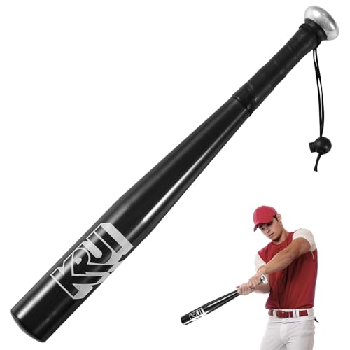 KRUI Aluminum Baseball Bat, 18 Inch Self Defense Bat, Lightweight Bat for Tire Checker, Fish, Keeps in Home, Car, Backpack for Self Defense - color: Black
