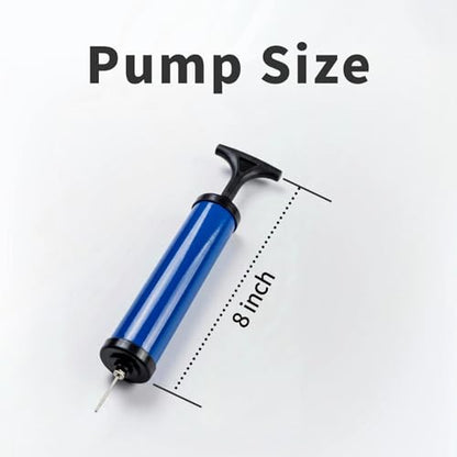 2 Pack 8 Inch Ball Pump, Portable Air Pump with Needles, Nozzle & Extension Hose for Basketball Football Volleyball Soccer Water Polo Rugby Exercise Sports Ball