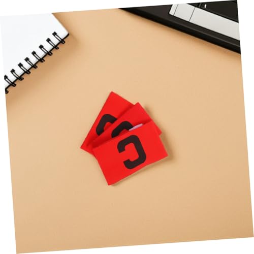 Yardwe Elastic Sports Captain Armbands Durable Drop Team Leader Sleeves for Soccer Rugby Basketball Enhances - color: Red