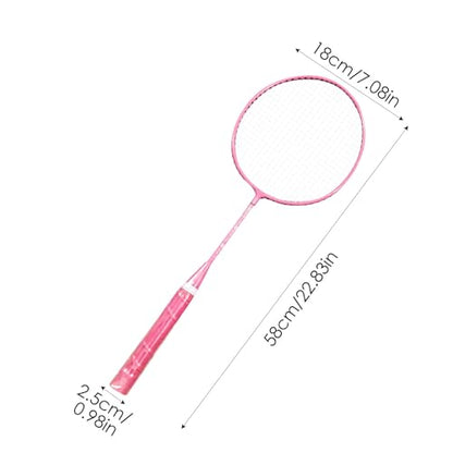 Badminton Racket | 1 Pair Professional Lightweight Playing Racquet - Outdoor Recreation Accessories, with Carrying Bag and 3 Badminton Shuttlecocks - color: Pink, Get 3 Balls + Ball Bag