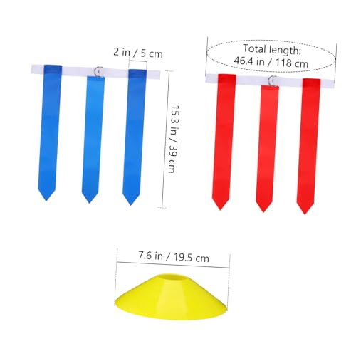 Flag Football Accessory Kit 12 Belts 4 Cones Football Flags Set Perfect for Youth Adult Players