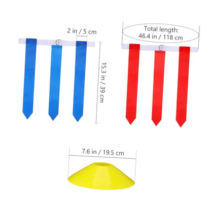 Flag Football Accessory Kit 12 Belts 4 Cones Football Flags Set Perfect for Youth Adult Players