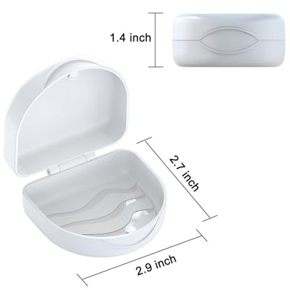 Orthodontic Mouthguard Case Dental Retainer Case-White - color: White