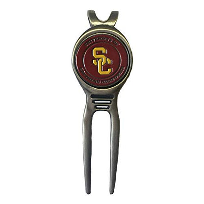 Divot Repair Tool Removable Magnetic Ball Marker-Best Divot Fixer - style: SOUTHERN CALIFORNIA TROJANS