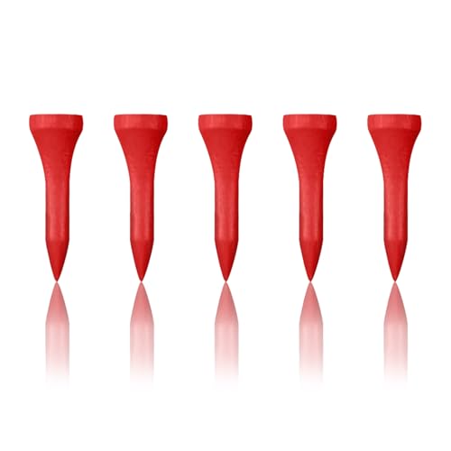 Wooden Golf Tees 3-1/4", 2-3/4", 1-1/2" Available,100 Count (Natural Color, White, Black, Blue, Red, Pink) - color: Red, size: 1 1/2 inch