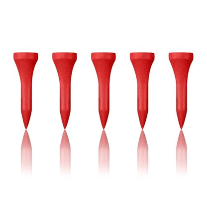Wooden Golf Tees 3-1/4", 2-3/4", 1-1/2" Available,100 Count (Natural Color, White, Black, Blue, Red, Pink) - color: Red, size: 1 1/2 inch