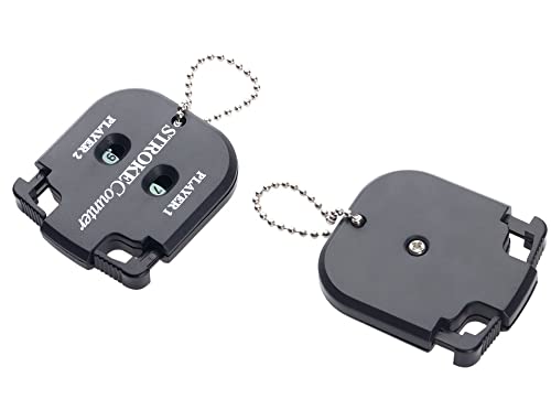 Pack of 2 Mini Golf Score Counter Golf Stroke Shot Counter Scorekeeper with Key Chain