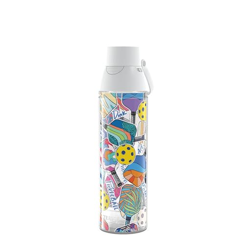 Tervis Venture Lite Pickleball - Spike Dink Ace Made in USA Double Walled Insulated Tumbler Travel Cup Keeps Drinks Cold & Hot, 24oz Water Bottle, Classic - style: Pickleball - Spike Dink Ace