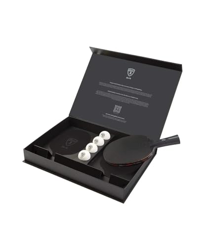 Killerspin SVR 2U Black Paddle Set of 2 Rackets with 4 Balls and Foam Protective Paddle Storage Case