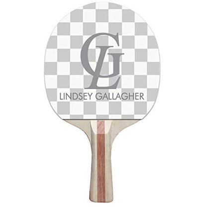 Infusion Table Tennis Paddle and Balls Gift Box Set - color: Gray/White Checkerboard