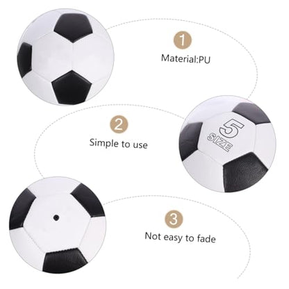 Size 5 Training Soccer Ball Pu Machine-Stitched Adult Football for Outdoor Practice and Match Use