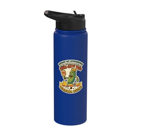Third-Shot Drop Ironic Pickleball Hobby Player Stainless Steel Insulated Water Bottle - color: Royal Blue
