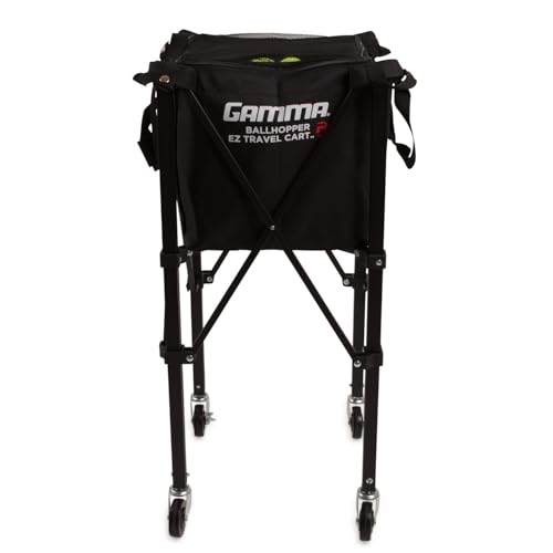 GAMMA Sports EZ Travel Cart, Tennis & Pickleball Hopper, Padel, Portable Compact Design, Sturdy Lightweight Construction, EZ Bags, 150 or 250 Capacity, Premium Carrying Case Included - size: 150 Ball, style: Previous Cart
