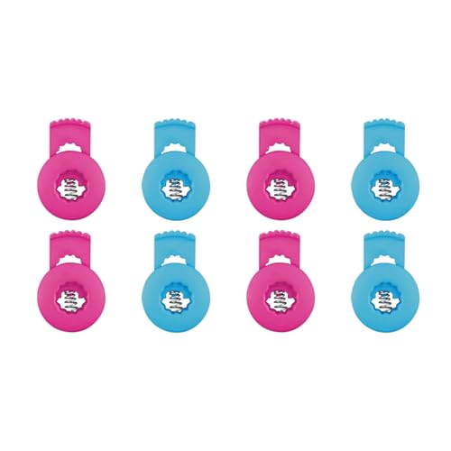 8 Pcs Glove Lace Locks for Baseball Gloves, Elastic Glove Locks with Spring, No More Knots Needed, Baseball Glove Accessories, Fits Most Gloves for Training and Game Use - color: Mixed Pink-Blue