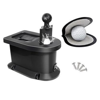 Golf Cart Ball Washer and Club Cleaner Kit with Mounting Bracket, Golf Ball Washer Cleaner for EZGO, Club Car, Yamaha, Advanced EV, Star EV, Universal & Detachable