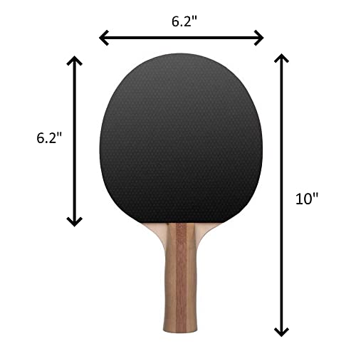 Happy Face Colorful Design Ping Pong Paddle Premium 5 Ply Black Back