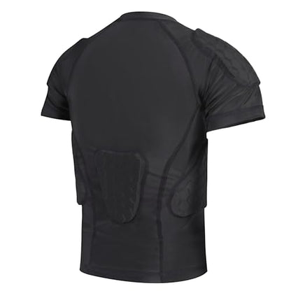 Youth Padded Compression Shirt Rib Protector for Football Protective Gear Baseball Padded Shirt Kid Child Boys