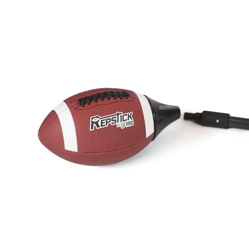 The Original Football Training System for Youth Athletes - Leather Ball with Speed Grip Stick for Perfect Catches Every Play