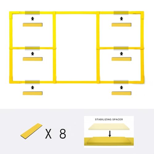 Chemimoso Magnetic Pickleball Court Lines System, Temporary Pickleball Court Lines in Standard Court Dimensions, Portable Pickleball Court Marking Kit, No Measuring Needed, Net Not Included - style: Pressure Pad Accessories
