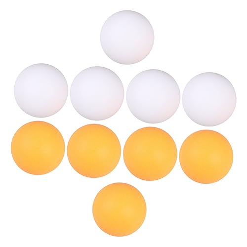 BESPORTBLE 10pcs Table Tennis for Outdoor and Home Sports Includes Yellow and White for Beginners and Pong Games