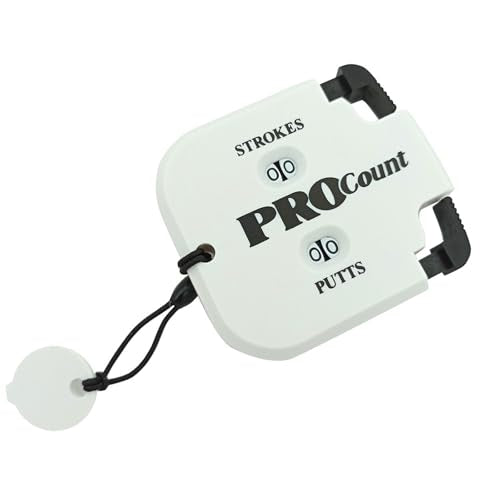 Golf Stroke Counter 2 Digit 1-99 Portable Score Keeper with Reset Keychain for Golf Competitions Games - color: White+Black, size: 1 Pack