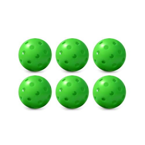 Honeycomb Pickle Balls Outdoor 40 Holes - Durable High Hard Fast Bounce USAPA Approved - True Flight Tournament Pickle Ball - 6Pack - Accessories for Sports&Entertainment Play