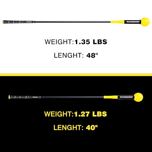 Golf Swing Trainer, Golf Warm-Up Stick for Improve Strength Tempo Balance and Flexibility, Golf Training Aid Ideal for Indoor and Outdoor Practice - size: 40''