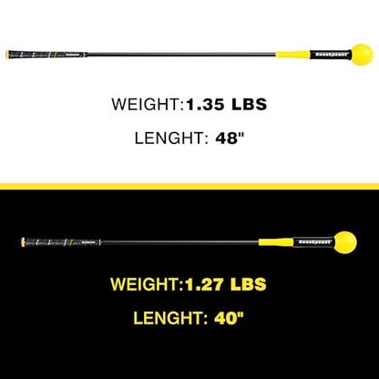 Golf Swing Trainer, Golf Warm-Up Stick for Improve Strength Tempo Balance and Flexibility, Golf Training Aid Ideal for Indoor and Outdoor Practice - size: 40''