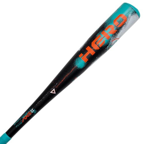 Axe | Hero | USA Baseball Bat | Drop -12 | 1-Piece Alloy | 2 1/2" Barrel | Riptide/Orange