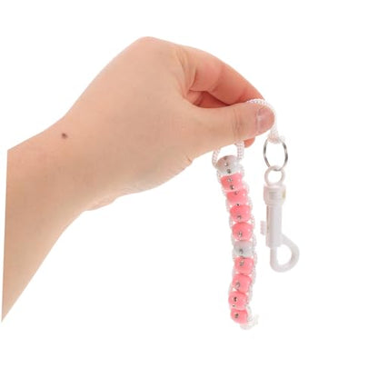 FAVOMOTO Golf Stroke Counter Bracelet with Pink Rhinestone Beads, Handwoven Golf Counting Beads Wrist Scorekeeper for Tournament Play and Practice Rounds