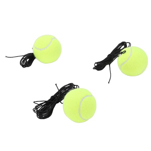 Keenso 3pcs Tennis Training Balls, Premium Rubber Elastic Synthetic Fiber for Self Practice Tennis Trainer Indoor Outdoor