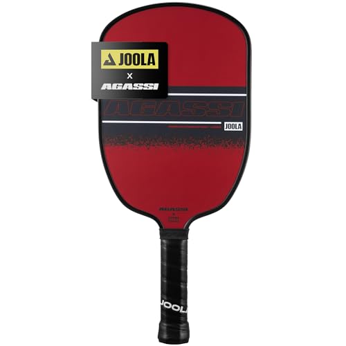 JOOLA Agassi GRAF Champion 12mm Pickleball Paddle - Sandblasted Pickleball Racket Increases Spin & Control - Agassi Shape with Extended Sweet Spot - UPA-A Certified - USAP Approved - NFC Chip Enabled - color: Single | 12mm Fiberglass | Agassi Champion