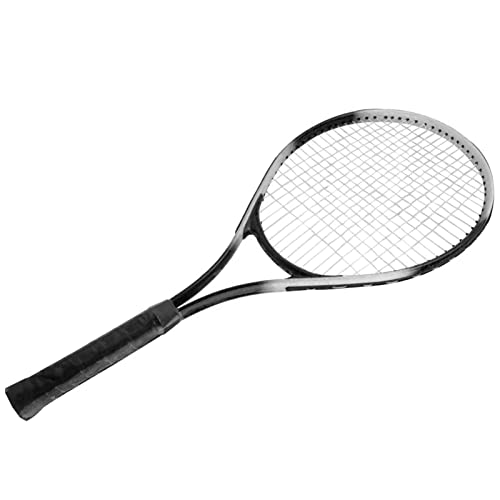 Tennis Racket, with Carry Bag 27 Inch Tennis Racket Single Tennis Racquet Beginner Competition Training Set Tennis Set for Adults Student Women Men - color: Black