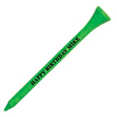 250 Personalized Custom Wood Golf Tees - 1 Color Imprint - color: Citrus Green