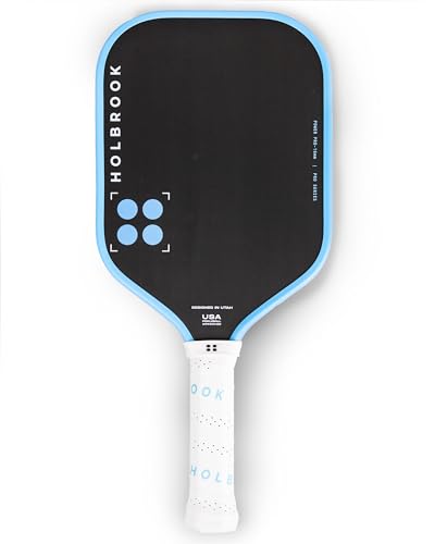 Holbrook Power Pro E Elongated Pickleball Paddle: USAPA Approved, Carbon Fiber Surface, Power, Control, Spin, Edgecraft Foam Polypropylene Honeycomb Core - color: Blue/Black, size: Standard 16mm