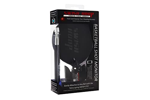 Shot Monitor | Basketball Electronic Shot Tracker | Automated Video Shot Breakdown | Includes telescoping installaton Swish-STIC and iPhone/Android App
