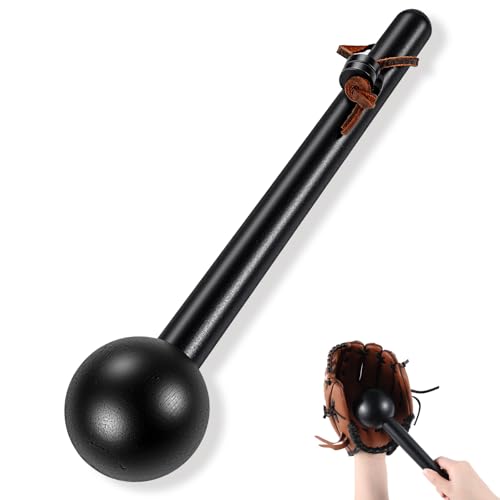 Hollowfly Baseball & Softball Glove Mallet-12 Inch Wooden Hammer with Leather Rope, Durable Glove Pocket Break-in Tool