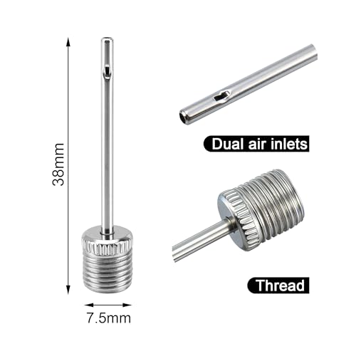 BlingKingdom 6 PCS Ball Pump Needles, Sturdy Air Pumping Pins Football Pump Valves Inflation Needle for Inflating Sports Ball, Basketball, Soccer, Rugby, Volleyball